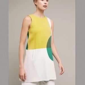 Brand New Anthropologie Moth Mod Mini Shift Tunic Dress Colorblock Size Medium